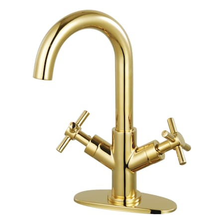 Kingston Brass TwoHandle Bathroom Faucet with Push PopUp, Polished Brass LS8452JX